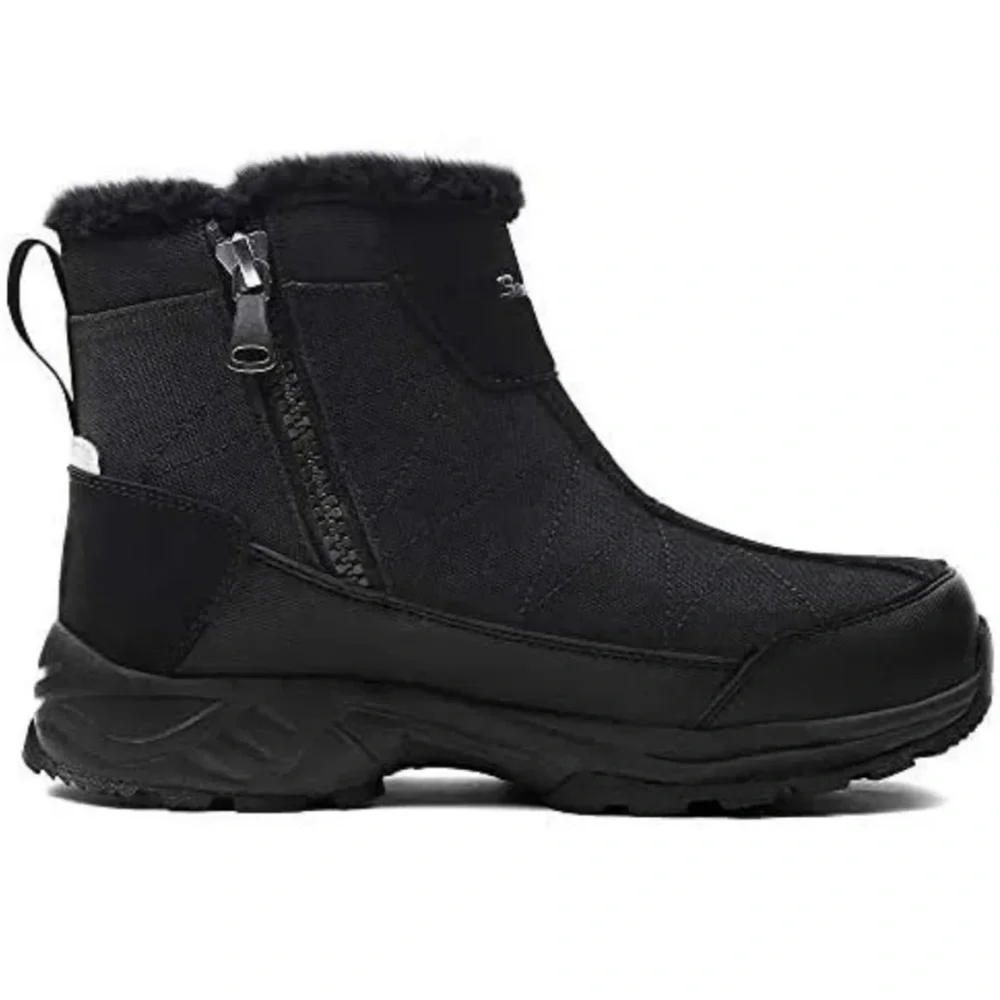 Silent Care Fur Lined Winter Boots Waterproof Reflective Zippers